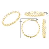 0.15 Carat (ctw) 18K Yellow Gold Round White Diamond Beaded Ladies Wedding Band