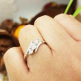 0.20 Carat (ctw) 10K White Gold Round Diamond Ladies Bridal 3 Stone Engagement Ring 1/5 CT