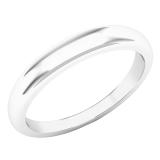 10K White Gold Ladies Plain Wedding Band