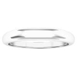 10K White Gold Ladies Plain Wedding Band