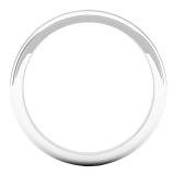 14K White Gold Ladies Plain Wedding Band