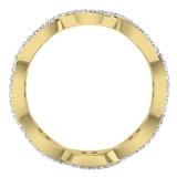 0.70 Carat (ctw) 10K Yellow Gold Round Diamond Ladies Eternity Anniversary Wedding Band Ring 3/4 CT
