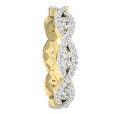 0.70 Carat (ctw) 10K Yellow Gold Round Diamond Ladies Eternity Anniversary Wedding Band Ring 3/4 CT
