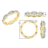 0.70 Carat (ctw) 10K Yellow Gold Round Diamond Ladies Eternity Anniversary Wedding Band Ring 3/4 CT