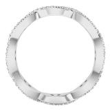 0.70 Carat (ctw) 18K White Gold Round Diamond Ladies Eternity Anniversary Wedding Band Ring 3/4 CT