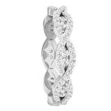 0.70 Carat (ctw) 18K White Gold Round Diamond Ladies Eternity Anniversary Wedding Band Ring 3/4 CT