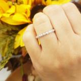 0.15 Carat (ctw) Sterling Silver Round White Diamond Ladies Hexagon Shape Promise Engagement Ring