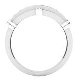 0.45 Carat (ctw) 10K White Gold Round White Diamond Men's Fashion Wedding Band 1/2 CT