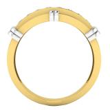 0.45 Carat (ctw) 10K Yellow Gold Round White Diamond Men's Fashion Wedding Band 1/2 CT