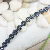 Sterling Silver 7X3.5 MM Marquise Black Sapphire Ladies Tennis Bracelet