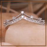 Round White Diamond Beaded Chevron Wedding Band for Women (0.25 ctw, Color I-J, Clarity I1-I2) in 14K White Gold