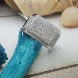 0.80 Carat (Ctw) 10K White Gold Round White Diamond Men's Flashy Hip Hop Pinky Ring