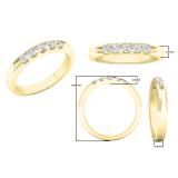 0.30 Carat (ctw) 10K Yellow Gold Yellow Diamond Ladies Anniversary Wedding Band 1/3 CT