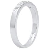 0.30 Carat (ctw) 14K White Gold White Diamond Ladies Anniversary Wedding Band 1/3 CT