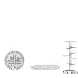 0.30 Carat (ctw) 14K White Gold White Diamond Ladies Anniversary Wedding Band 1/3 CT