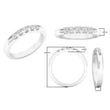 0.30 Carat (ctw) 14K White Gold White Diamond Ladies Anniversary Wedding Band 1/3 CT
