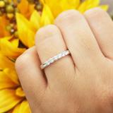 0.30 Carat (ctw) 14K White Gold White Diamond Ladies Anniversary Wedding Band 1/3 CT