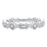 0.15 Carat (ctw) 10K White Gold Round Diamond Ladies Eternity Anniversary Wedding Band Ring