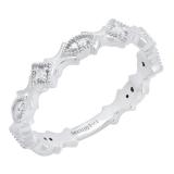 0.15 Carat (ctw) 18K White Gold Round Diamond Ladies Eternity Anniversary Wedding Band Ring