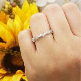 0.15 Carat (ctw) 18K White Gold Round Diamond Ladies Eternity Anniversary Wedding Band Ring