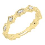 0.15 Carat (ctw) 18K Yellow Gold Round Diamond Ladies Eternity Anniversary Wedding Band Ring