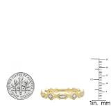 0.15 Carat (ctw) 18K Yellow Gold Round Diamond Ladies Eternity Anniversary Wedding Band Ring
