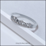 Round White Diamond Princess Tiara Wedding Band for Women (0.10 ctw, Color I-J, Clarity I2-I3) in 10K White Gold