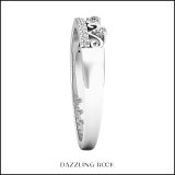 Round White Diamond Princess Tiara Wedding Band for Women (0.10 ctw, Color I-J, Clarity I2-I3) in 10K White Gold