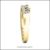 Round White Diamond Princess Tiara Wedding Band for Women (0.10 ctw, Color I-J, Clarity I2-I3) in 10K Yellow Gold