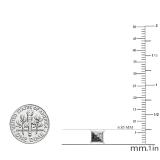 0.04 Carat (ctw) 10K White Gold Black & White Diamond Micro Pave Kite Shape Stud Earring (1pc Only)