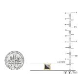 0.04 Carat (ctw) 14K Yellow Gold Black & White Diamond Micro Pave Kite Shape Stud Earring (1pc Only)
