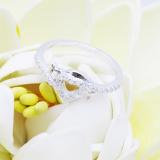 0.20 Carat (ctw) Sterling Silver Round White Diamond Ladies Moms Heart Promise Ring 1/5 CT