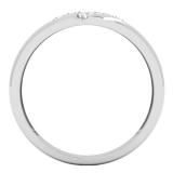 0.12 Carat (ctw) 10K White Gold Round White Diamond Men's Fashion Anniversary Wedding Band