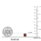 6.50mm Cushion Garnet & 0.20 CT Round Diamond Halo Removable Jacket Push Back Stud Earrings for Women in 10K White Gold