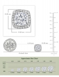 2.67 Cttw Cushion & Round Cubic Zirconia Halo Frame Solitaire Push Back Stud Earrings for Women with Removable Jackets in 925 Sterling Silver