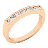 0.20 Carat (ctw) 10K Rose Gold Round White Diamond Ladies Anniversary Wedding Stackable Band