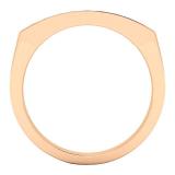 0.20 Carat (ctw) 10K Rose Gold Round White Diamond Ladies Anniversary Wedding Stackable Band