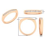0.20 Carat (ctw) 10K Rose Gold Round White Diamond Ladies Anniversary Wedding Stackable Band