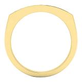 0.20 Carat (ctw) 10K Yellow Gold Round White Diamond Ladies Anniversary Wedding Stackable Band