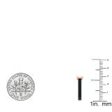 0.25 Carat (ctw) 10K Rose Gold Round Black & White Diamond Ladies In & Out Hoop Earrings 1/4 CT