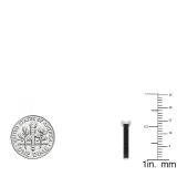 0.25 Carat (ctw) 10K White Gold Round Black & White Diamond Ladies In & Out Hoop Earrings 1/4 CT