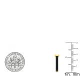 0.25 Carat (ctw) 10K Yellow Gold Round Black & White Diamond Ladies In & Out Hoop Earrings 1/4 CT
