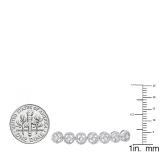 0.45 Carat (ctw) Sterling Silver Round White Diamond Ladies Tennis Bracelet 1/2 CT