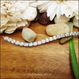 0.25 Carat (ctw) Sterling Silver Round White Diamond Ladies Tennis Bracelet 1/4 CT