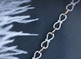 0.55 Carat (ctw) Round Diamond Ladies Infinity Tennis Link Bracelet 1/2 CT 18K White & Rose Gold