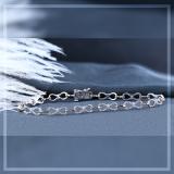 0.55 Carat (ctw) Round Diamond Ladies Infinity Tennis Link Bracelet 1/2 CT 18K White & Rose Gold