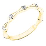 0.25 Carat (ctw) 14K Yellow Gold Round Diamond Ladies Eternity Anniversary Wedding Band Ring 1/4 CT