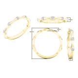 0.25 Carat (ctw) 14K Yellow Gold Round Diamond Ladies Eternity Anniversary Wedding Band Ring 1/4 CT