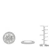 0.35 Carat (ctw) 10K White Gold Round Diamond Ladies Anniversary Wedding Stackable Band 1/3 CT
