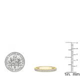 0.35 Carat (ctw) 10K Yellow Gold Round Diamond Ladies Anniversary Wedding Stackable Band 1/3 CT